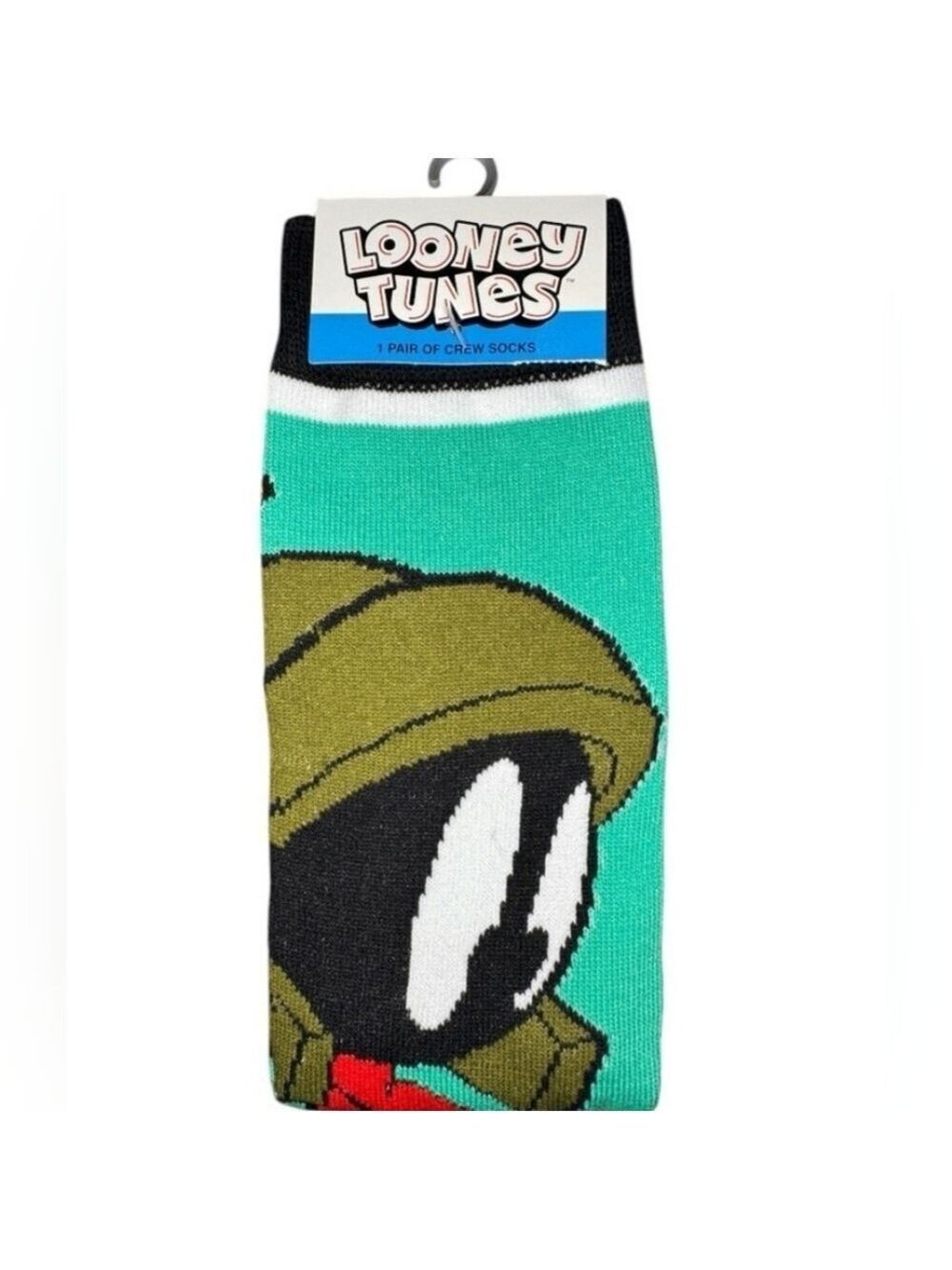 4/$25 Warner Bros Looney Tunes Marvin the Martian Cartoon Novelty Socks New